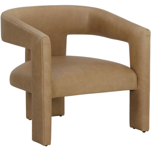 Cobourg Ludlow Sesame Leather Lounge Chair
